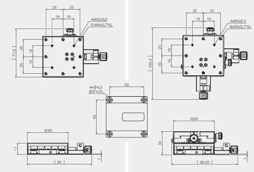 Plan détaillé de MC1A-60CL-ET-MC2A-60CL