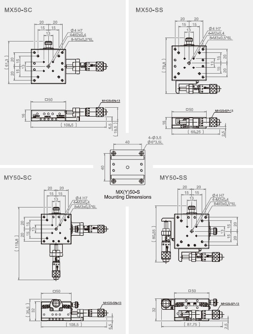 Plan de MX50-ET-MY50-INOX